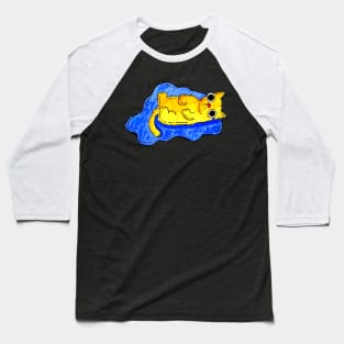 Sad Cat in a puddle of tears Baseball T-Shirt